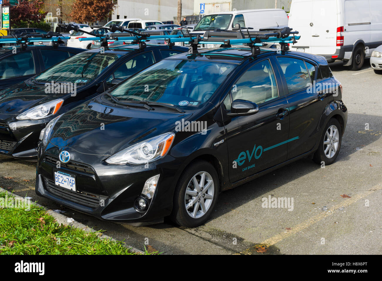 Evo Car Share, Vancouver, BC, Canada. Stock Photo