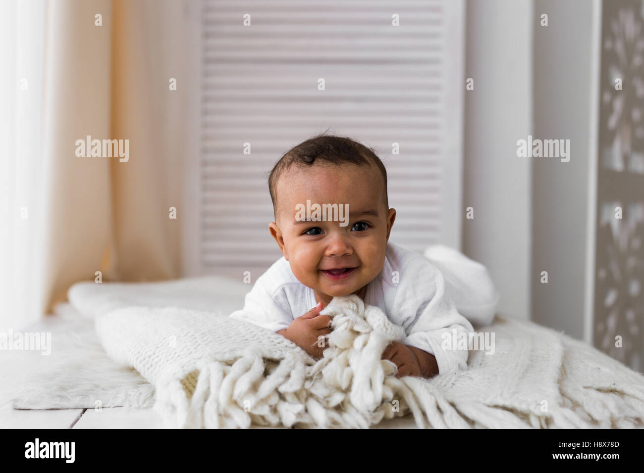 Portrait of a mixed race baby boy Stock Photo - Alamy