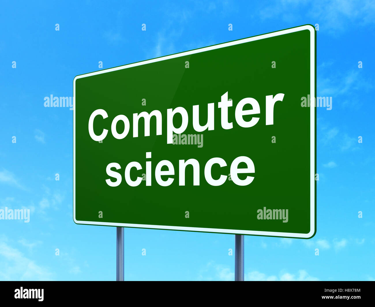 Science concept: Computer Science on road sign background Stock Photo ...