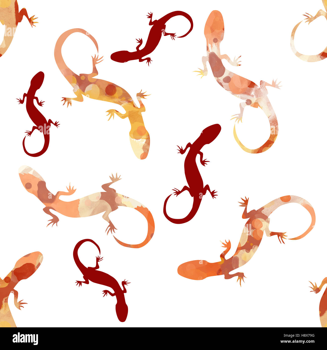 Gecko graphic pattern Stock Photo