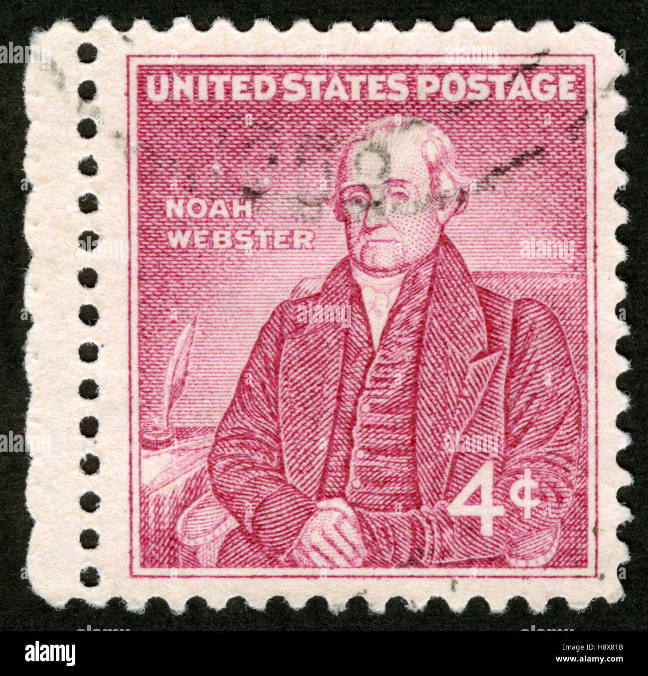 US postage stamp, Noah ster, American lexicographer, linguist