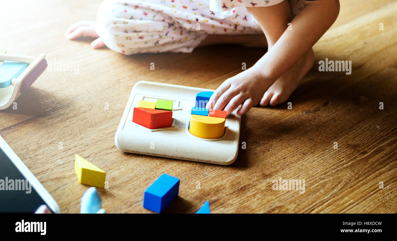 Little Girl Child Development Knowledge Education Concept Stock Photo