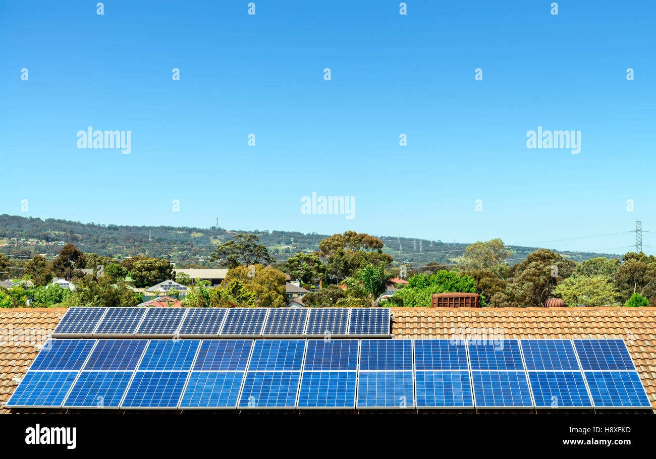 Solar panels installed on the roof in South Australia Stock Photo Alamy