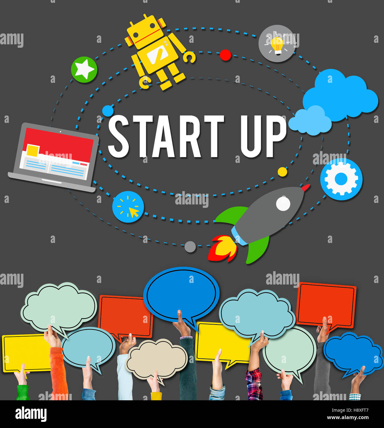Start Up Goals Growth Success Plan Business Concept Stock Photo - Alamy