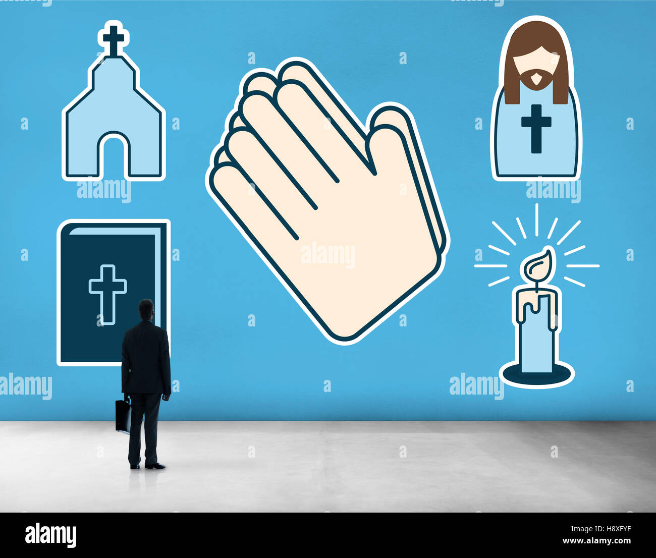Worship icon on white hi-res stock photography and images - Alamy