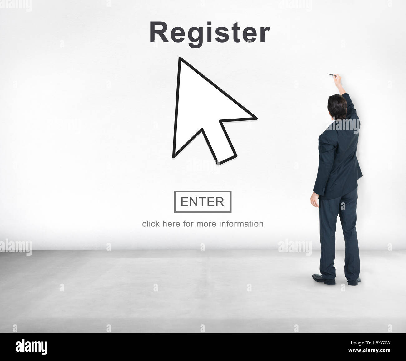 Register Member Image Register Member Homepage Browsing Digital Concept Stock Photo - Alamy