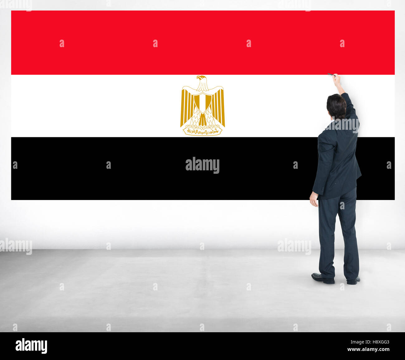 Egypt Flag Country Nationality Liberty Concept Stock Photo