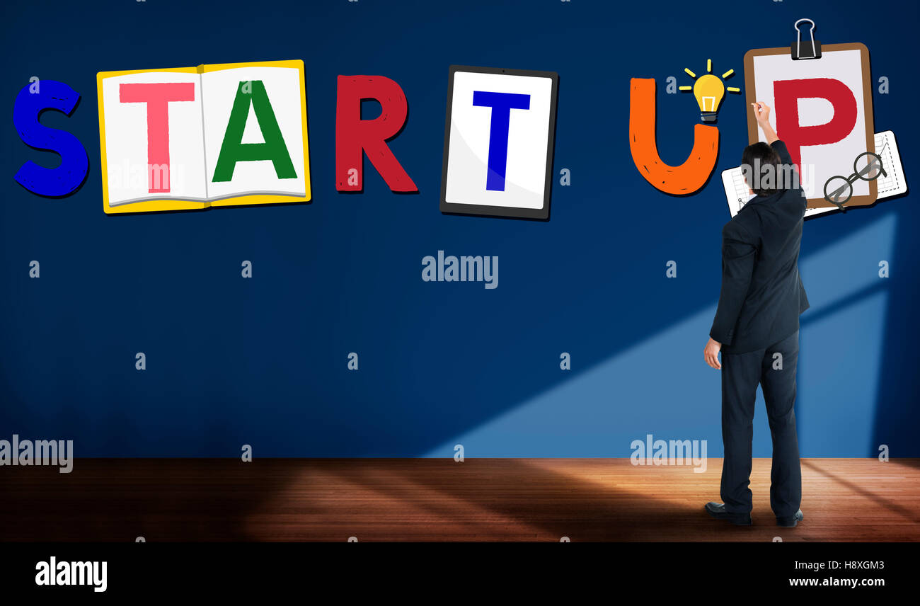 Start Up Business Growth Launch Aspiration Concept Stock Photo - Alamy