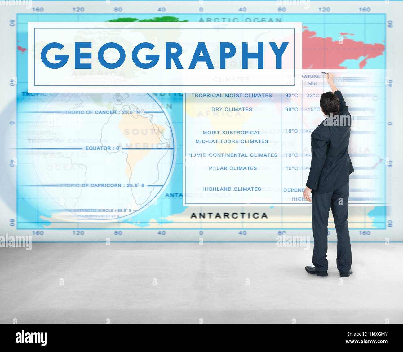 Geography Map World Climate Details Concept Stock Photo Alamy