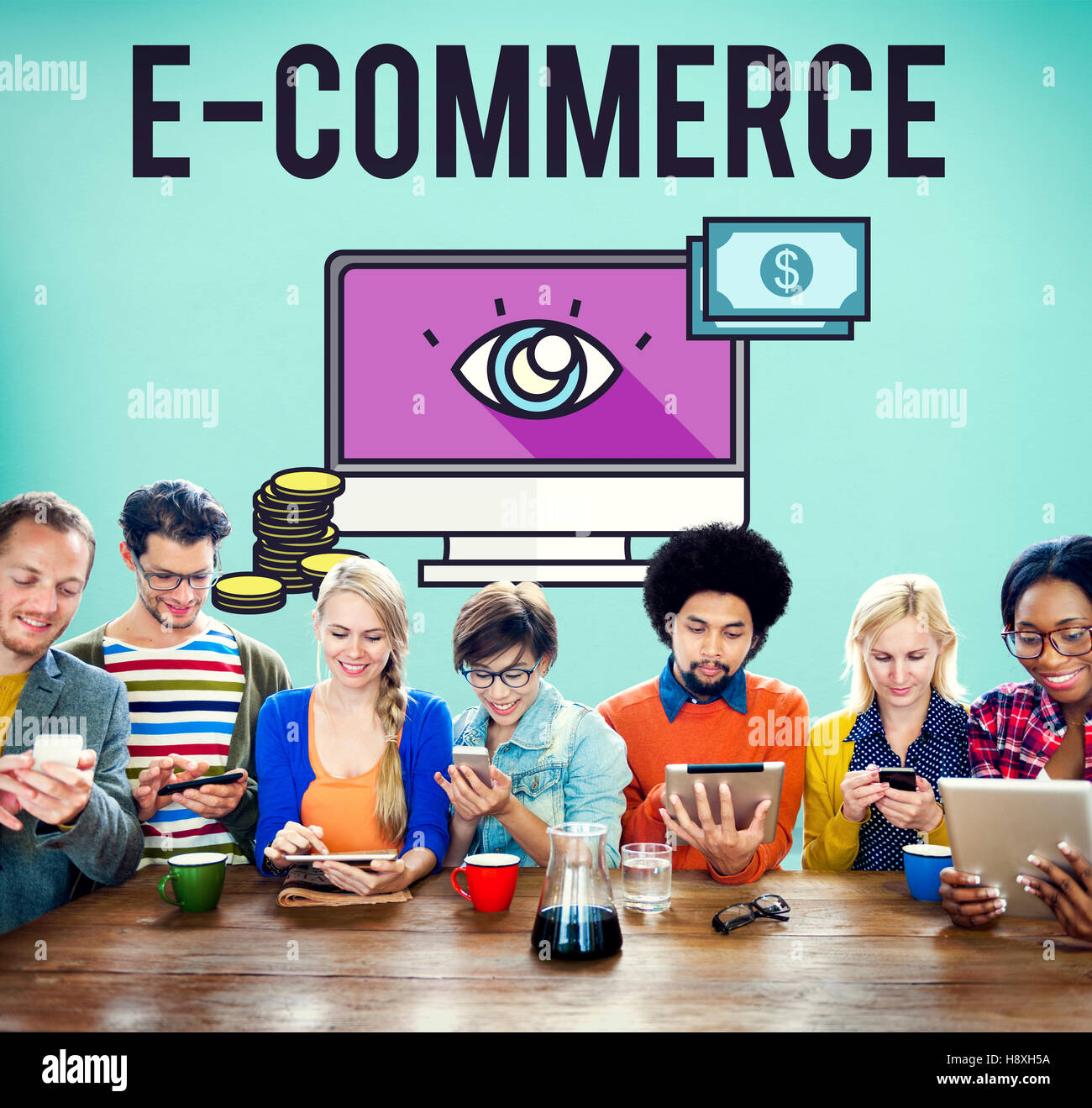 Advertisement Digital Marketing Multimedia Concept Stock