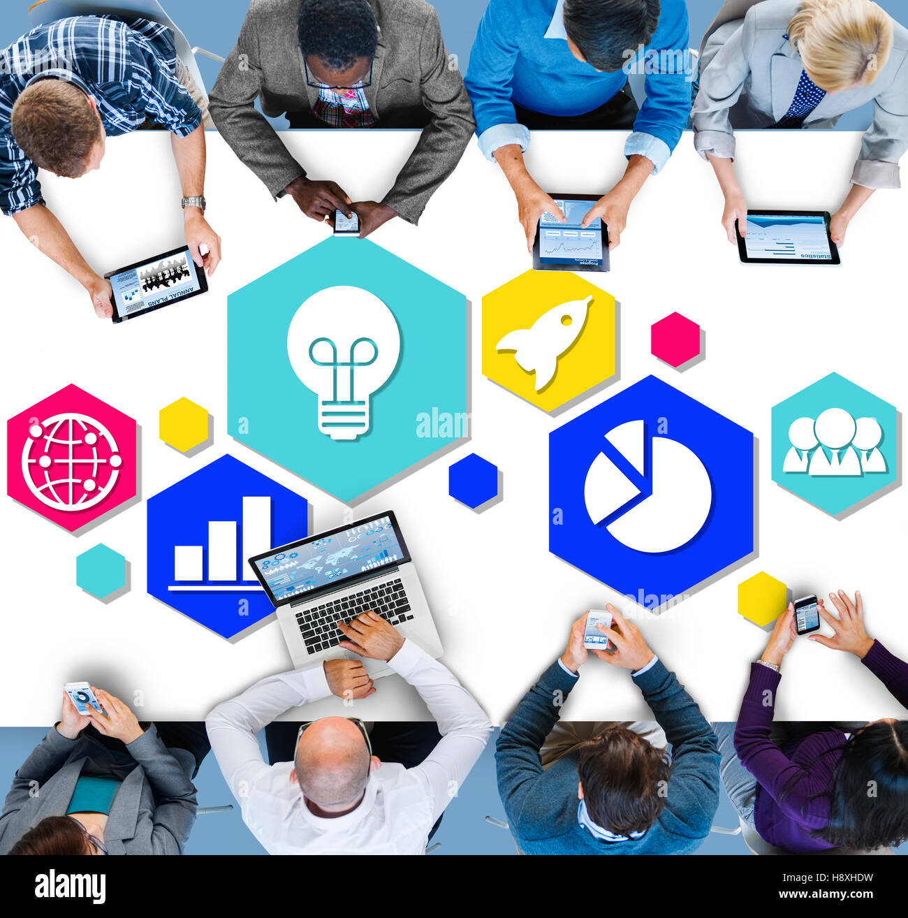Global Business Strategy Planning Icon Concept Stock Photo - Alamy