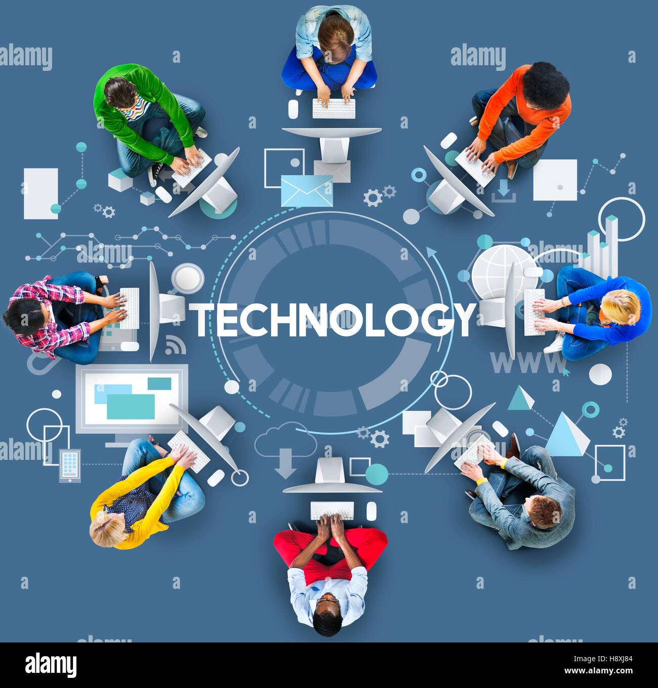 Technology Connection Networking Digital Concept Stock Photo - Alamy