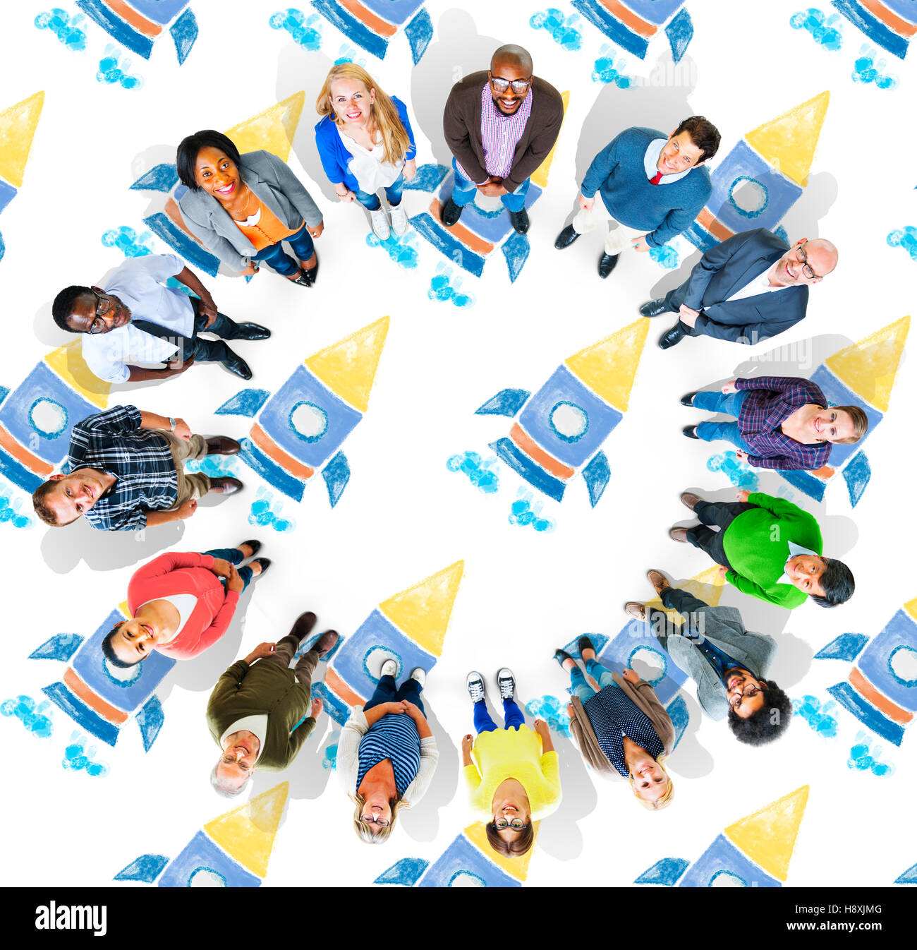 Launch Ignition Create Innovation Rocket Concept Stock Photo Alamy