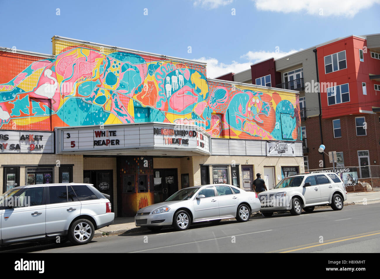 Neighborhood Theatre, NoDa, Charlotte, North Carolina, USA Stock Photo