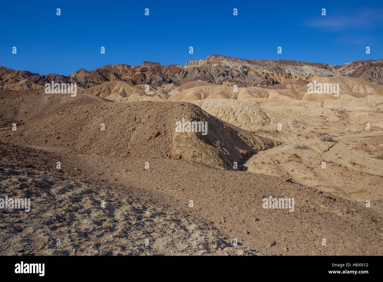 Artists Palette, view from, Twenty Mule Team Canyon, Death Valley National Park, Death Valley, California Stock Photo