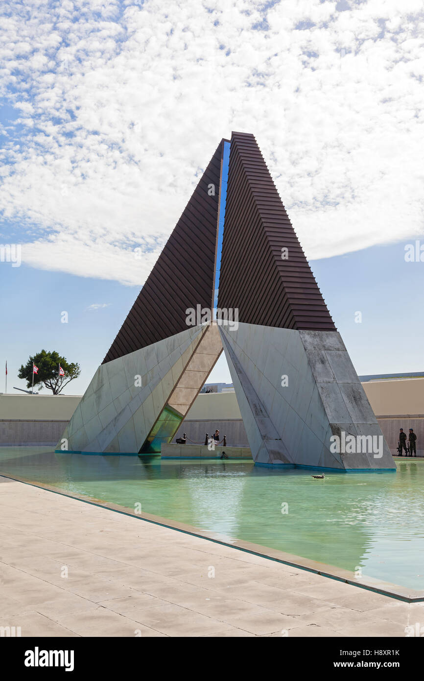 Monumento aos Combatentes do Ultramar. Monument built to remember the Portuguese military fallen in the African Colonial War. Stock Photo