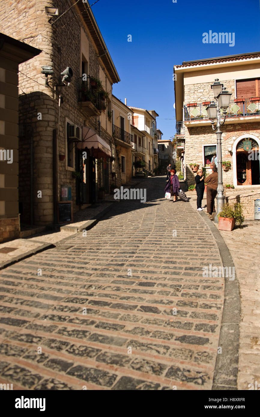 Street in Pietrelcina, southern Italy, Europe Stock Photo