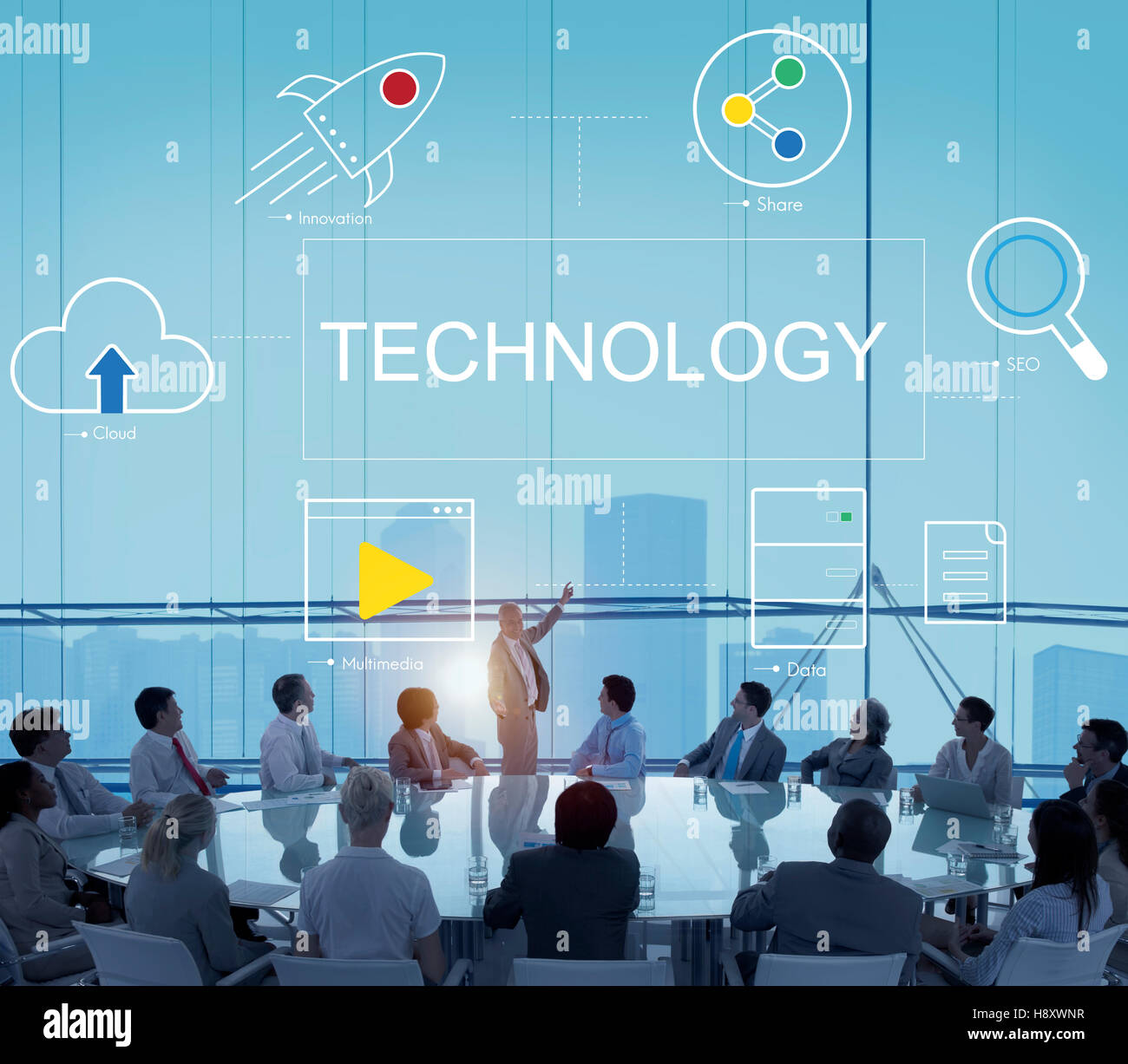 Technology Connecting Cloud Network Concept Stock Photo - Alamy