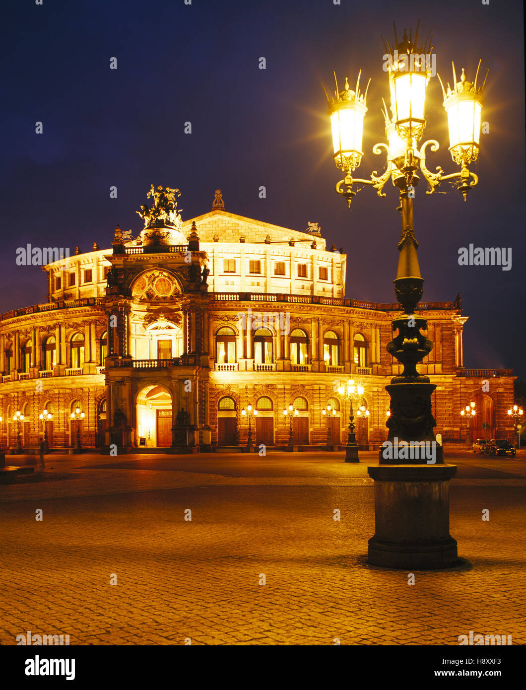 Semper Opera House, Theatreplatz, Dresden, Saxony, Germany Stock Photo