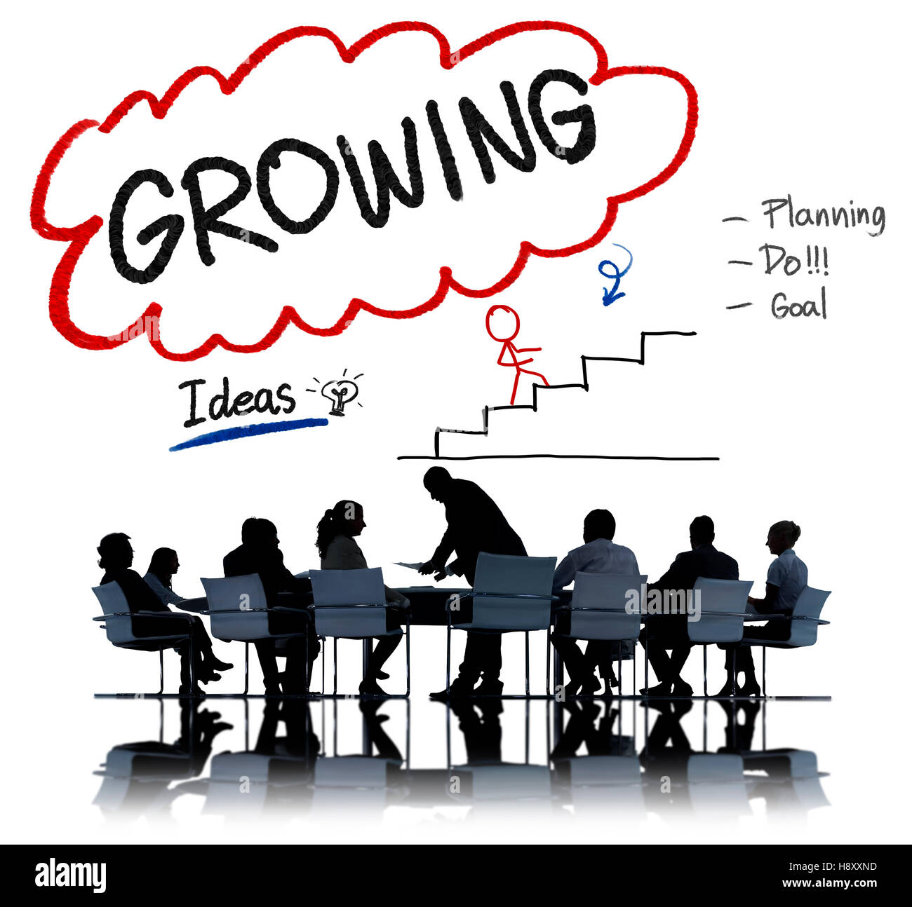 Growing Process Planning Improvement Development Concept Stock Photo ...