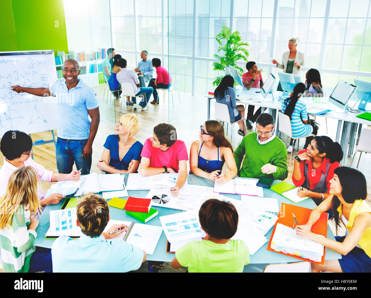 Students University Studying Professor Communication Concept Stock ...
