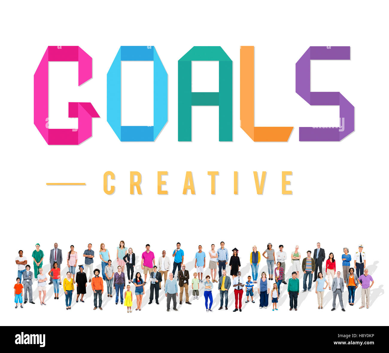 Goals Aim Motivative Target Vision Inspiration Concept Stock Photo