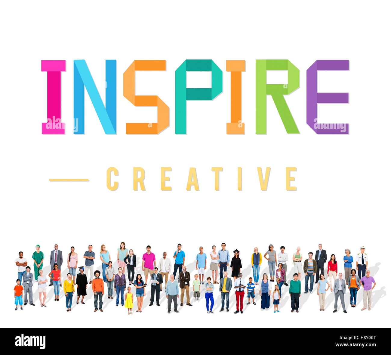 Inspire Hopeful Believe Aspiration Vision Innovate Concept Stock Photo