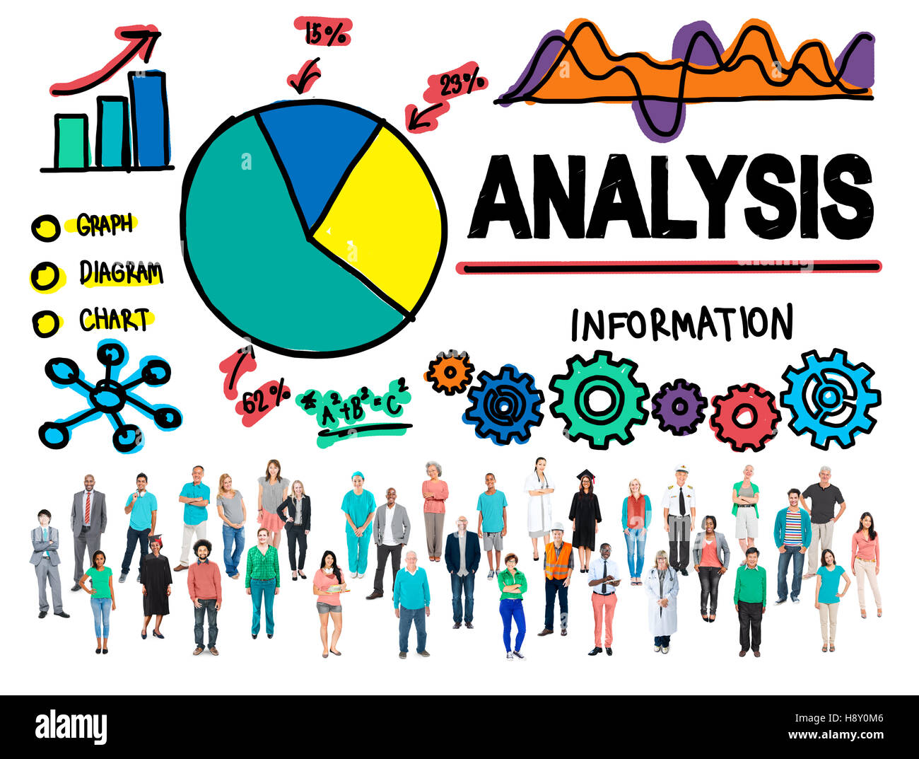 Analysis Analytics Bar graph Chart Data Information Concept Stock Photo