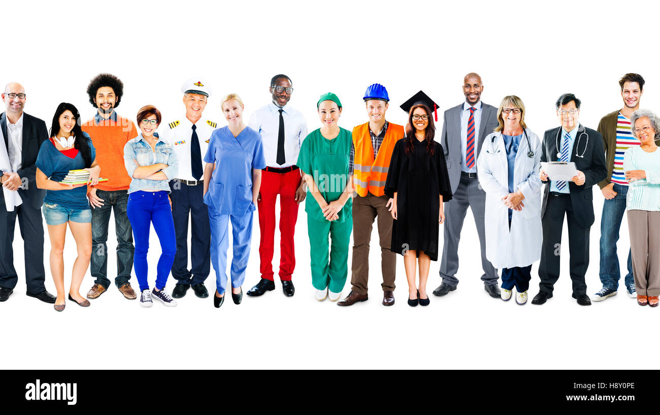 Group of Multiethnic Mixed Occupations People Concept Stock Photo - Alamy