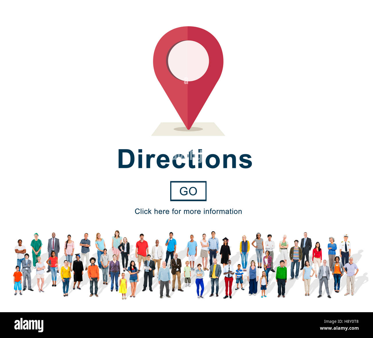 Directions Exploration Magnet Map North South Concept Stock Photo