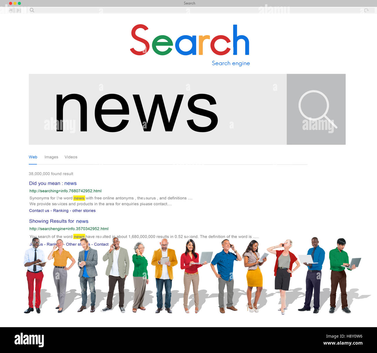 News Information Announcement Broadcast Media Concept Stock Photo - Alamy