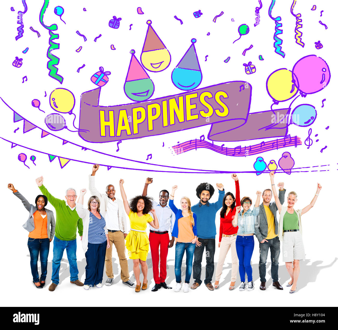 Happiness Enjoy Fun Jolly Festive Concept Stock Photo - Alamy