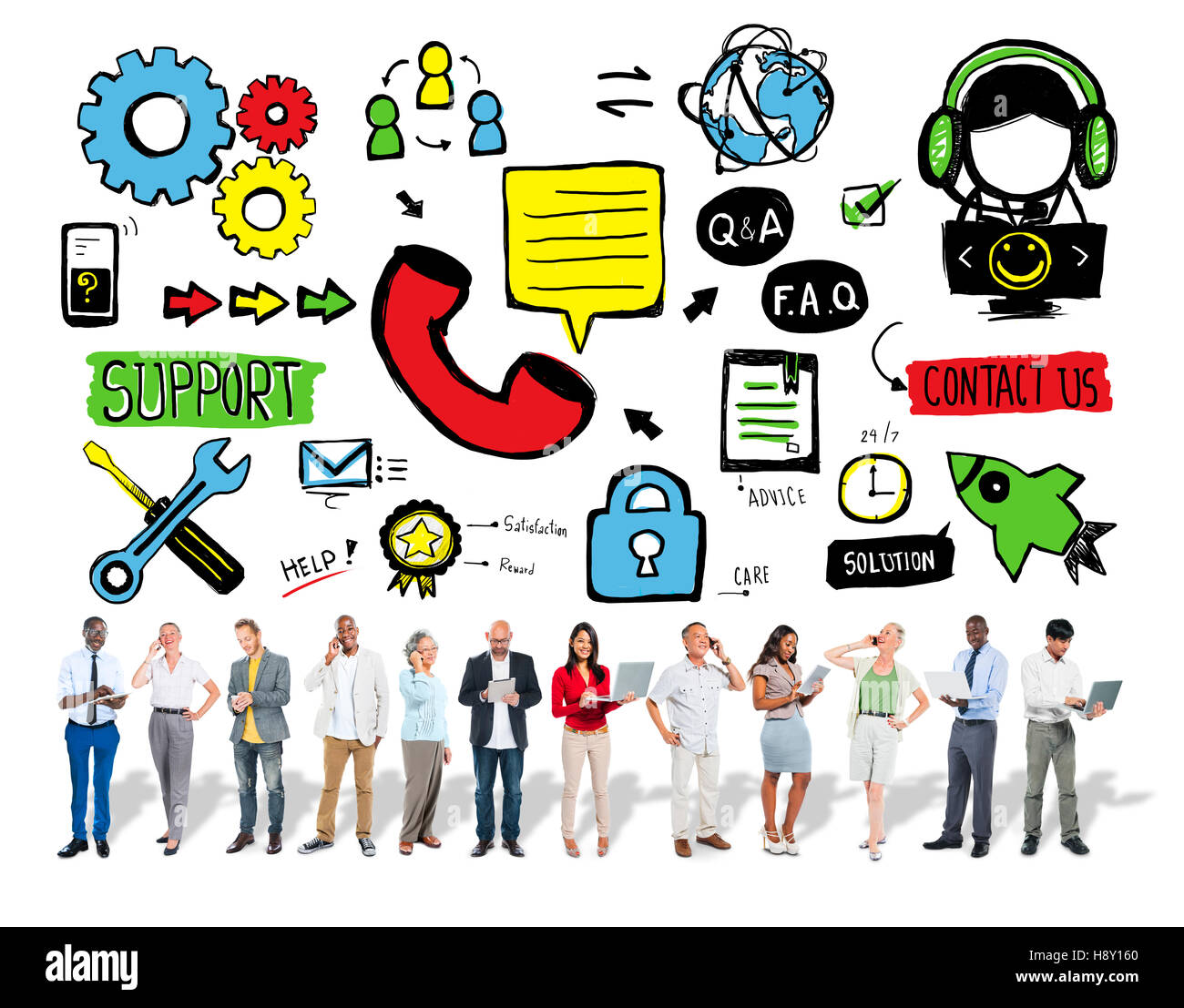 Help Chain Support Support Help Solution Care Cooperation Assistance Togetherness Concept ...