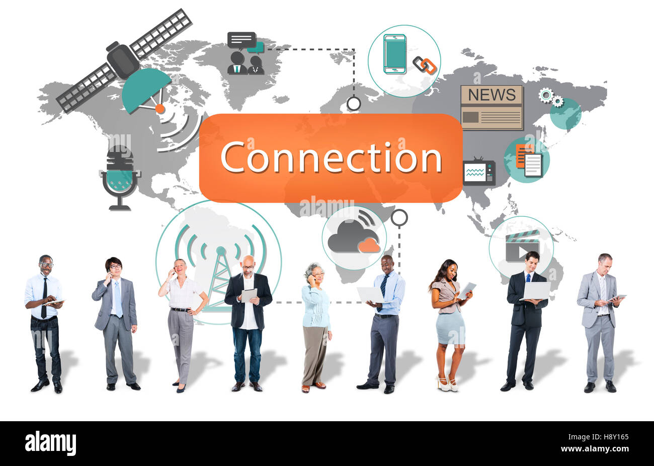Connection Communication Interconnection Concept Stock Photo Alamy