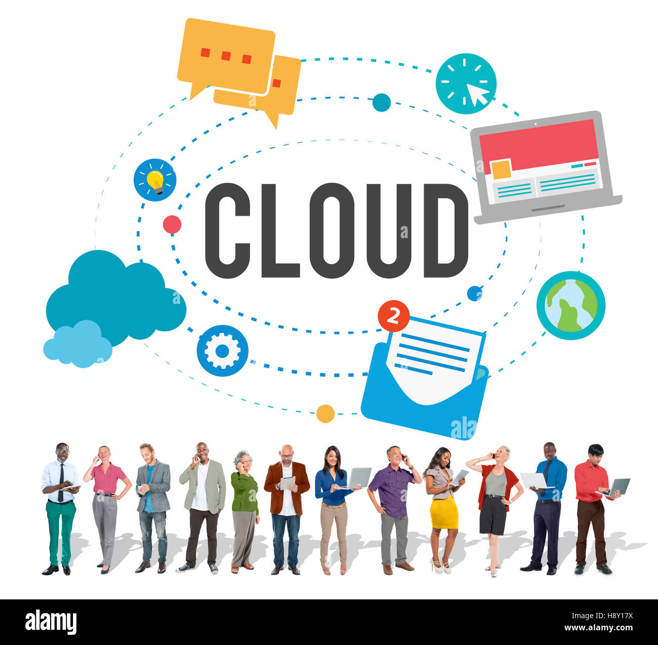 Cloud Computing Network Storage Social Concept Stock Photo - Alamy