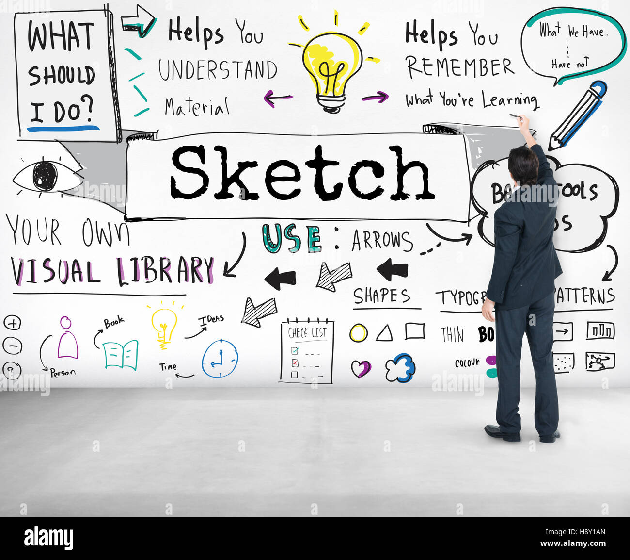 Sketch Notes Creative Drawing Design Graphic Concept Stock Photo Alamy