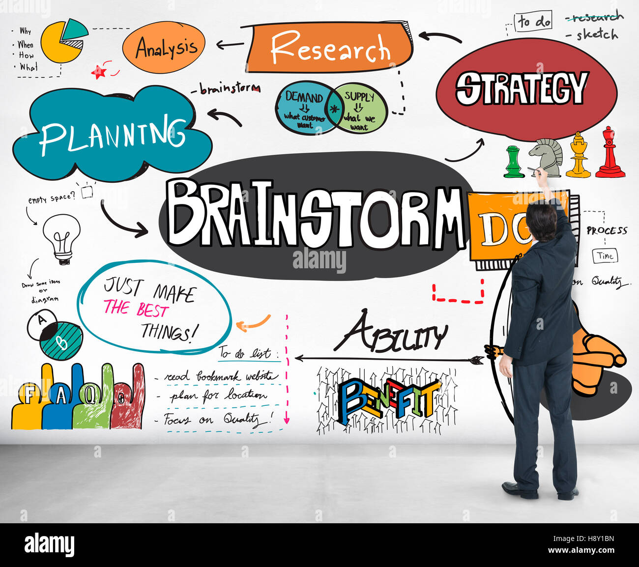 Brainstorming Analysis Planning Sharing Meeting Concept Stock Photo - Alamy