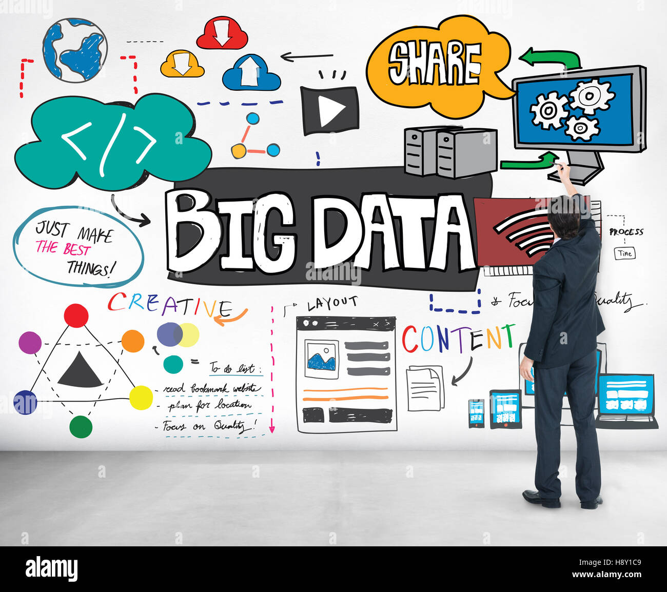 Big Data Information Storage Server Online Technology Concept Stock Photo