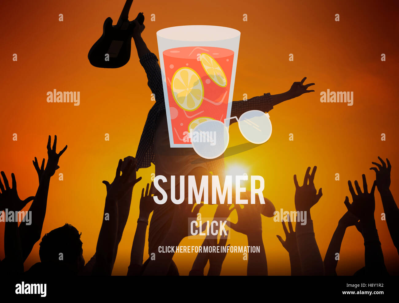 Summer Glass Lemonade Drink Graphic Concept Stock Photo - Alamy