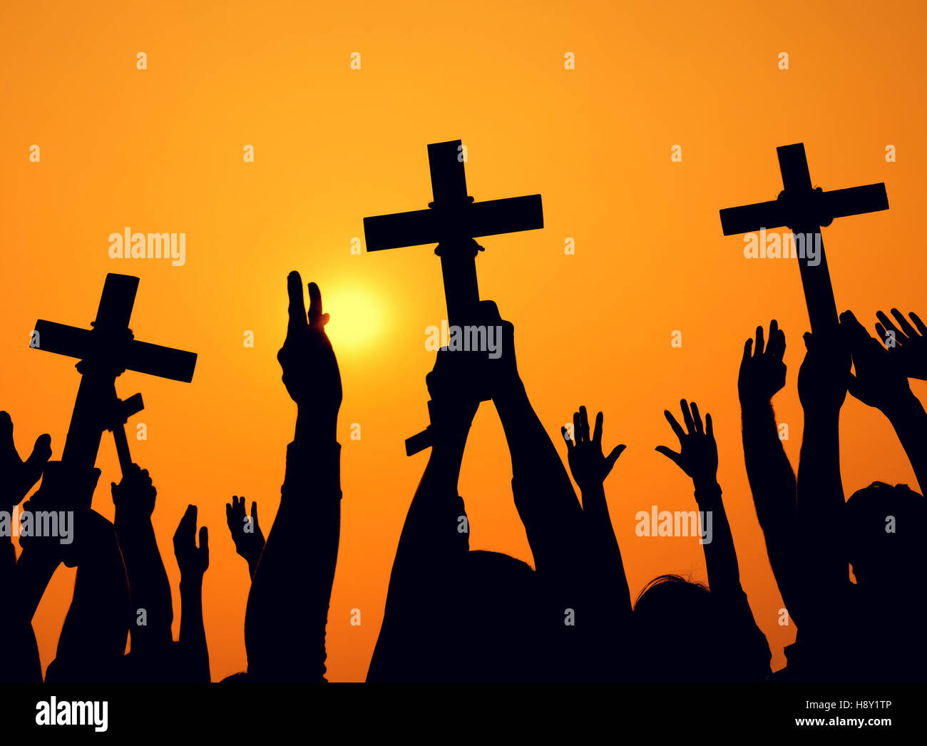 Cross Catholicism Determination Spiritually Crucifix Concept Stock Photo