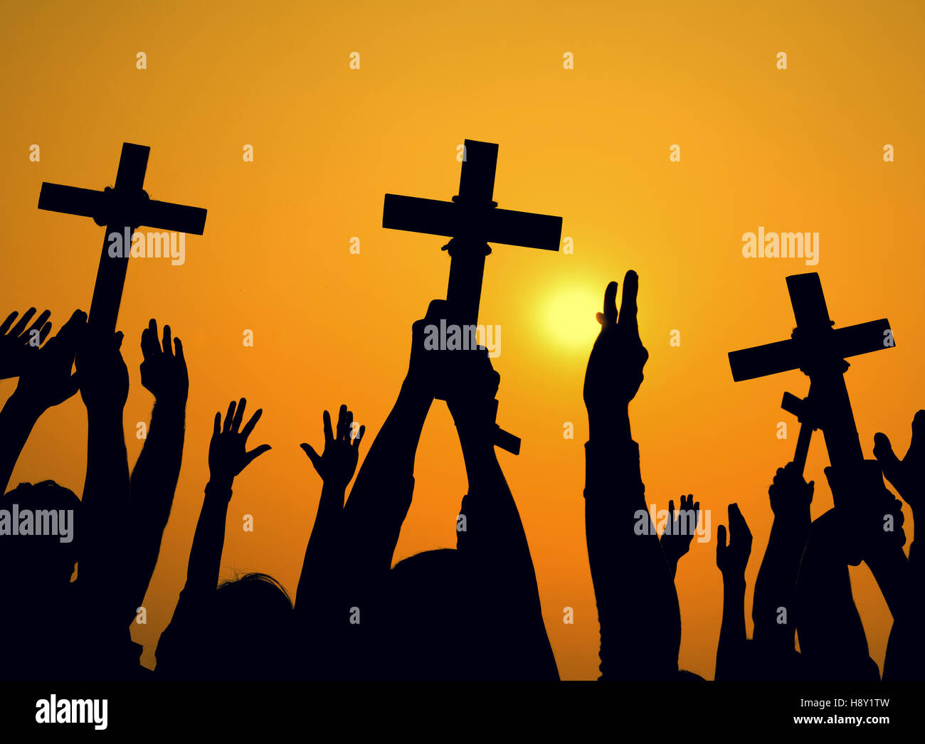 Cross Catholicism Determination Spiritually Crucifix Concept Stock Photo