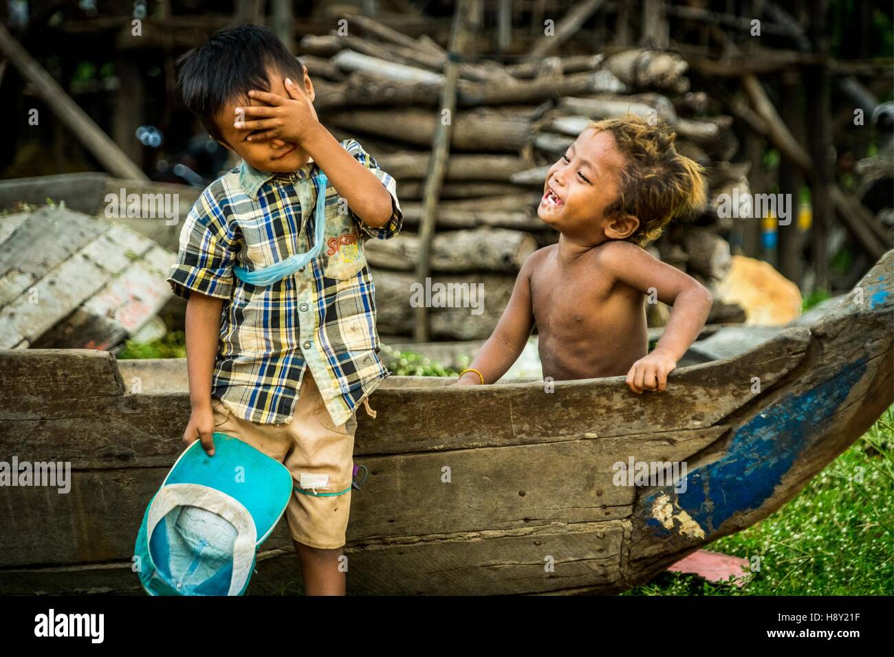 Kids in Cambodia Stock Photo