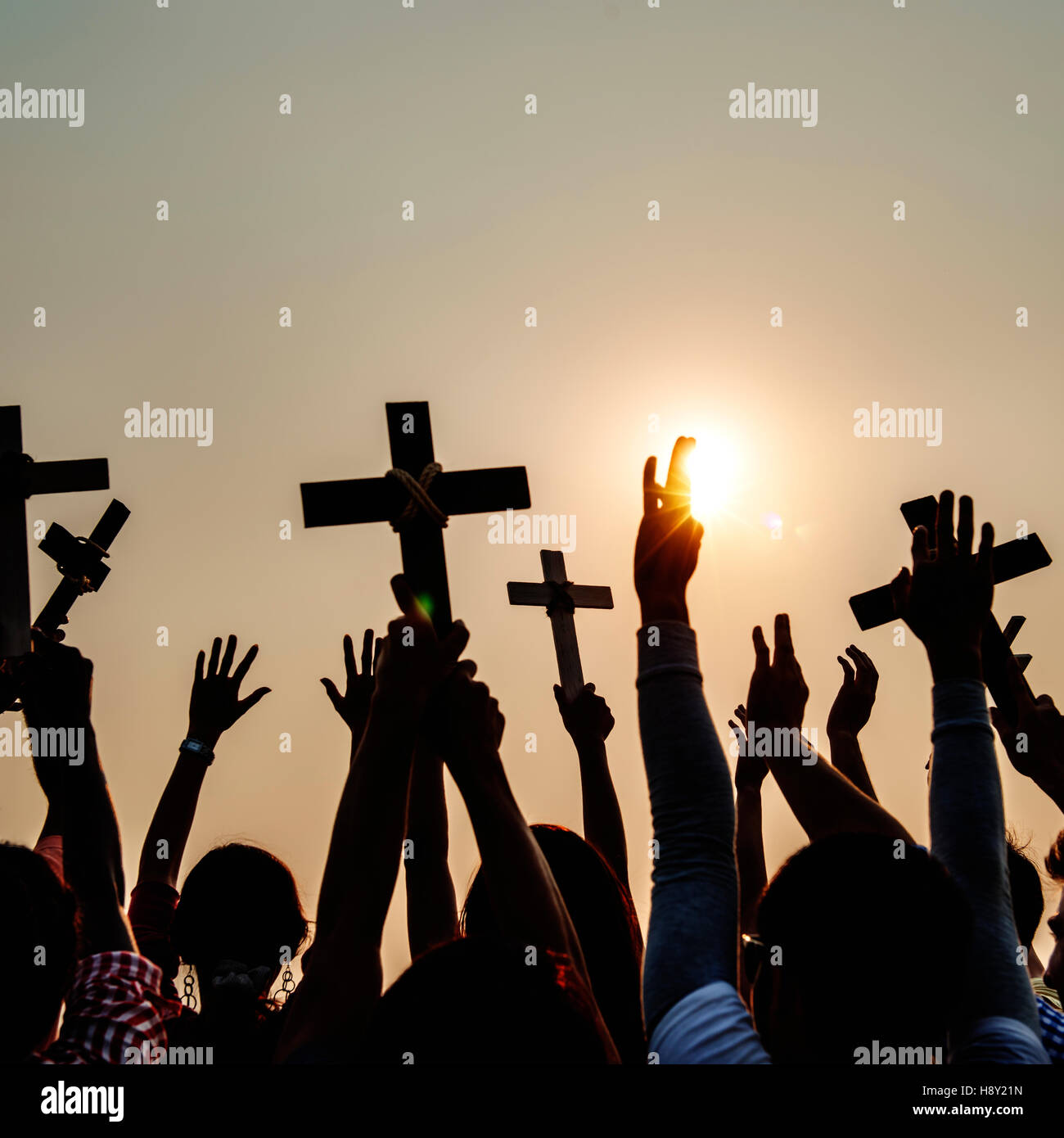 Cross Religion Catholic Christian Community Concept Stock Photo
