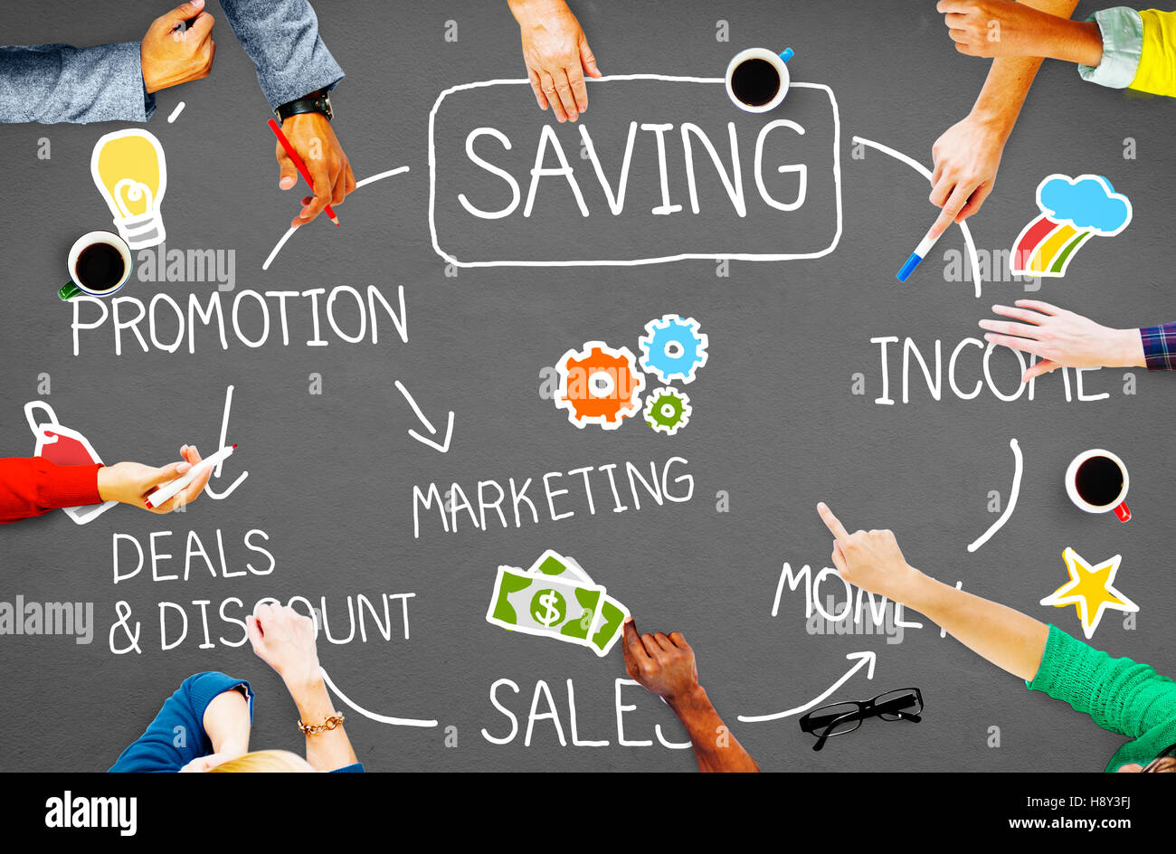 Saving Account Save Finance Money Fund Concept Stock Photo - Alamy