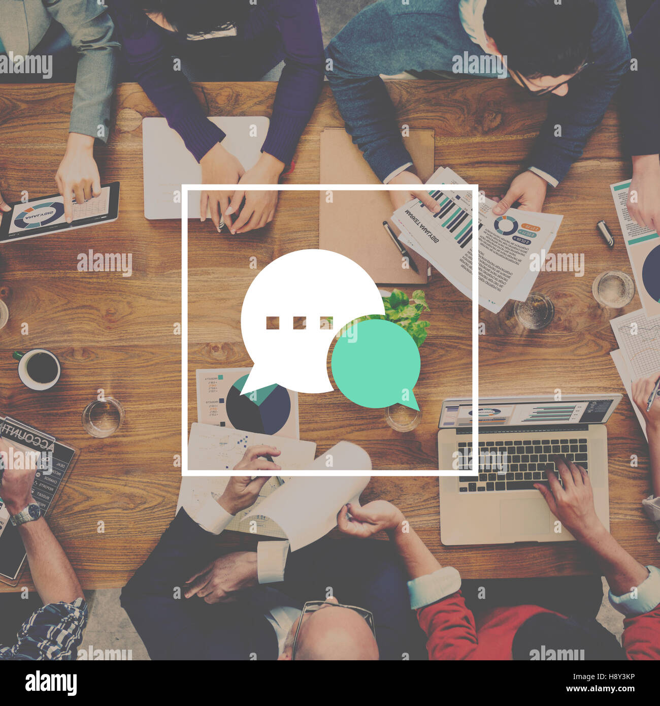 Messaging Talking Icon Communication Conversation Concept Stock Photo ...