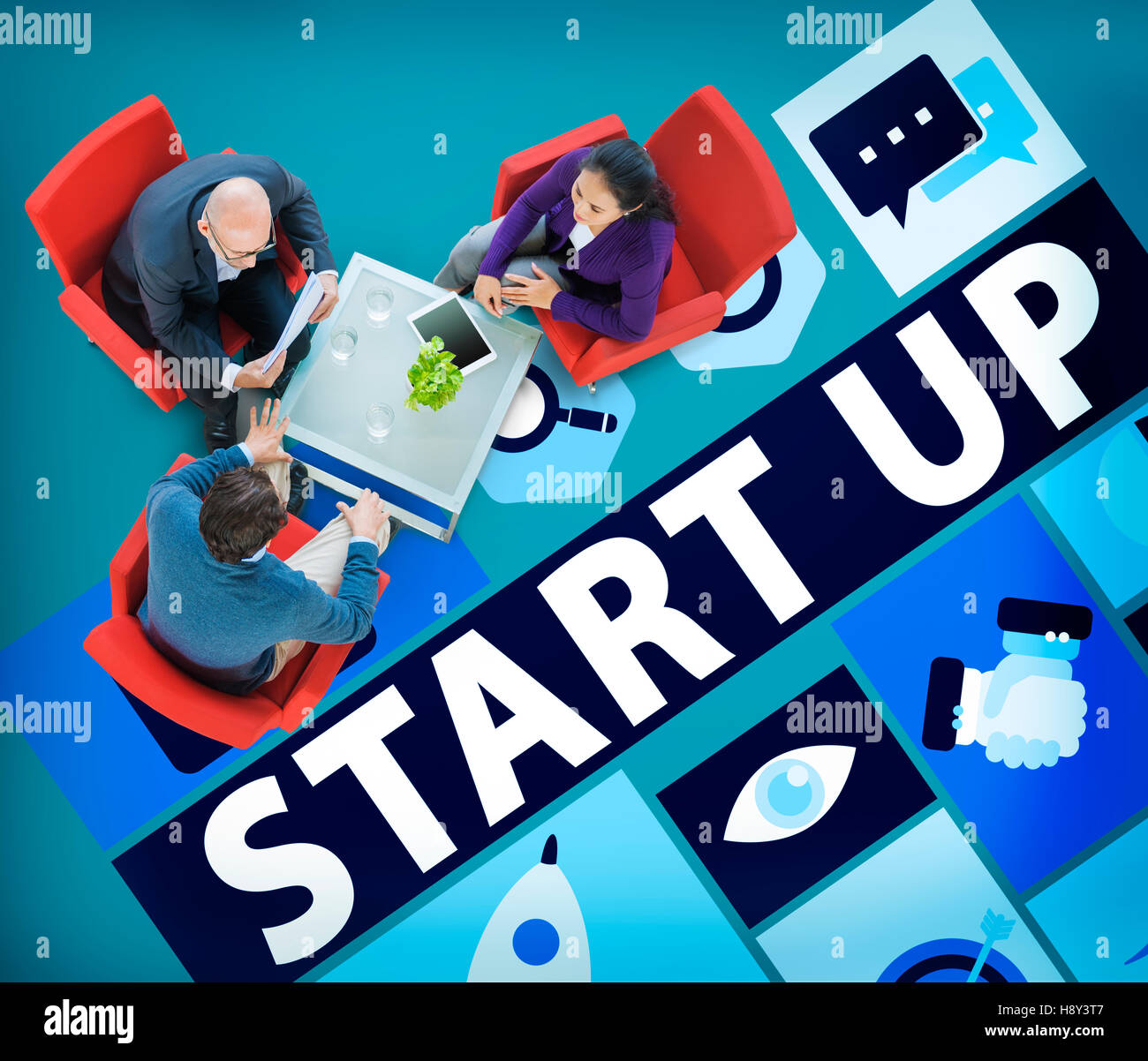 Start Up Business New Launch Technology Concept Stock Photo - Alamy