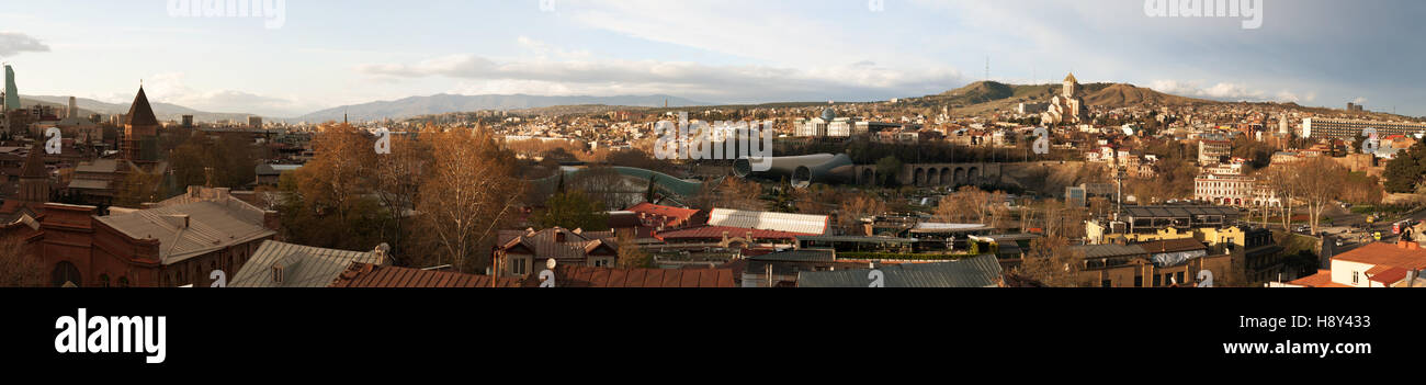 View of the capital of Georgia city Tbilisi Stock Photo