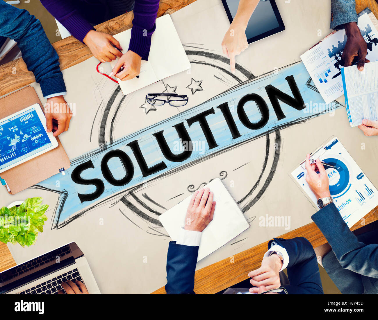 Solution Problem Solving Organization Management Concept Stock Photo ...