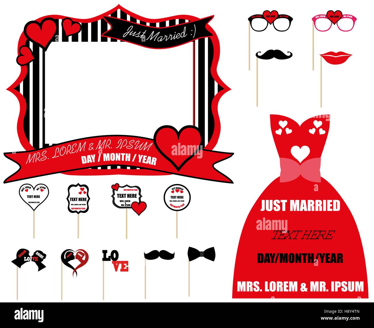 Marriage Couple Concept Vector Set Stock Vector Image & Art - Alamy