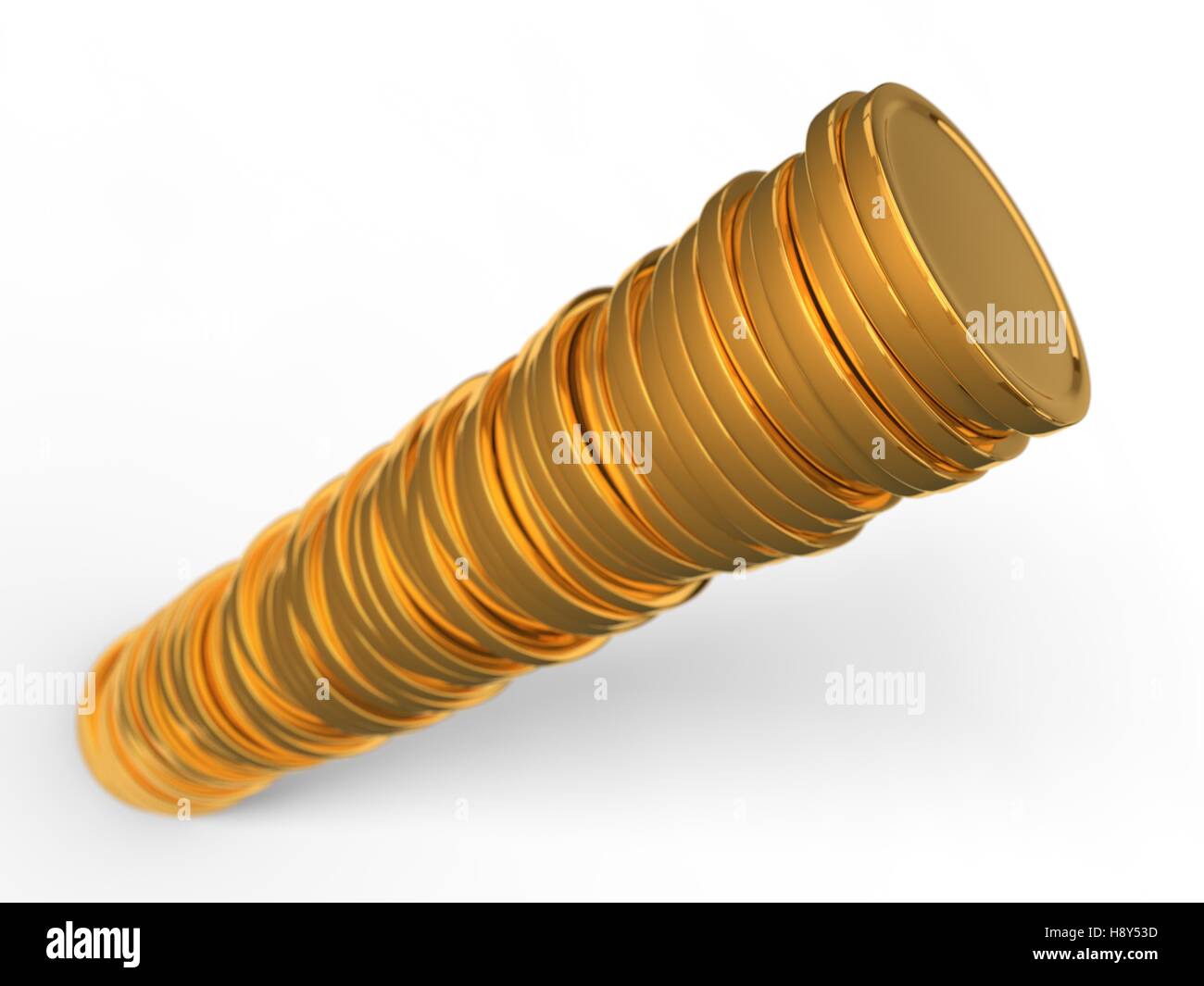 golden coins stack. 3d illustration Stock Photo - Alamy
